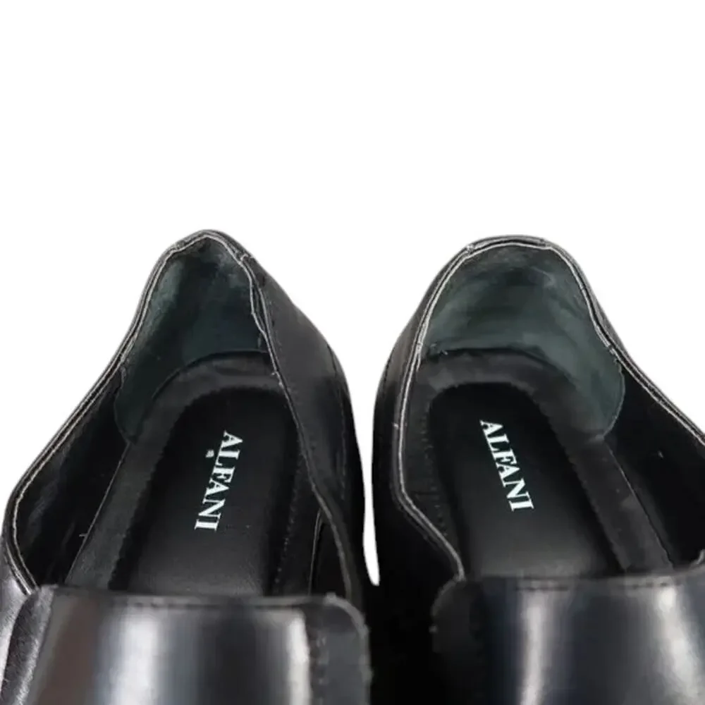 Alfani Shoes Mens 12 Loafer Slip On Dress Formal Classic Ascher Square Toe Black